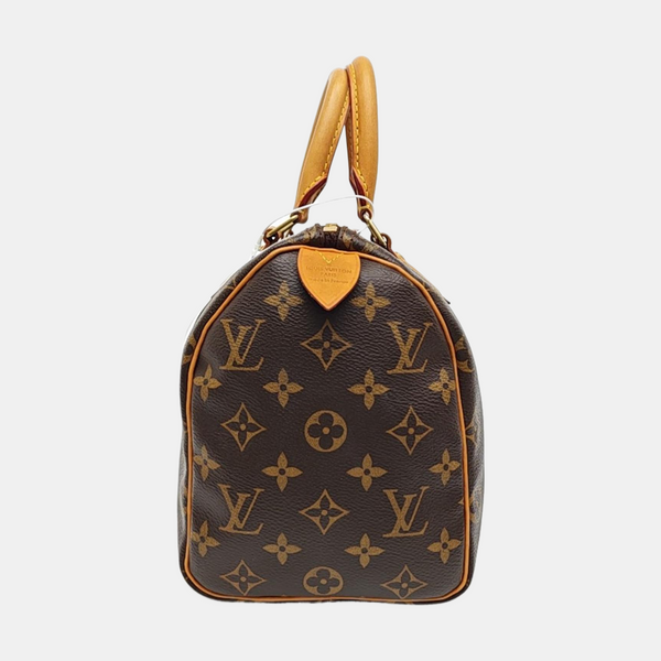 SPEEDY 25 Monogram Coated Canvas Brown