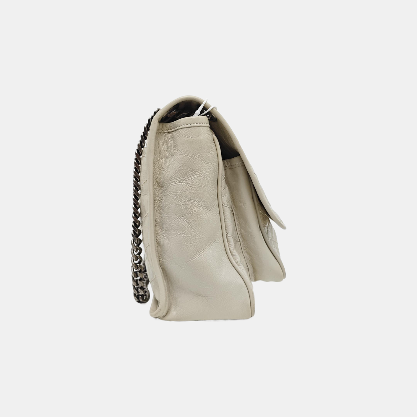 NIKI Medium Chevron Calfskin Gray