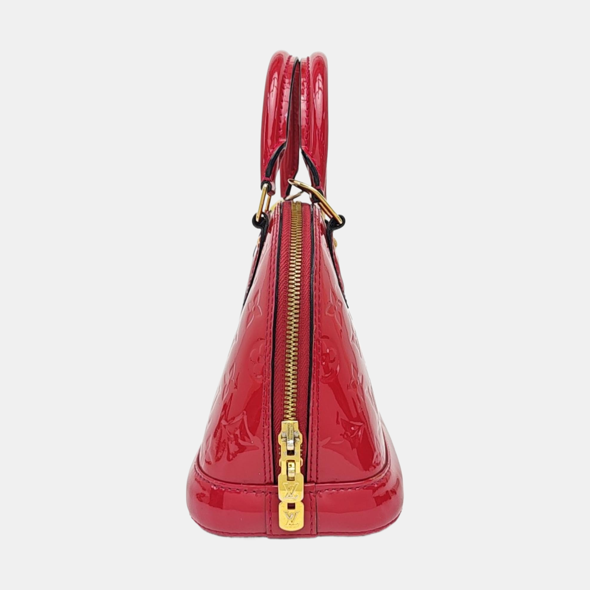 ALMA BB Monogram Patent Leather Red