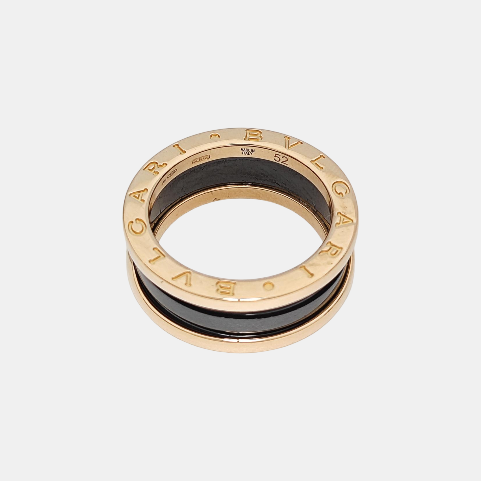 B.ZERO1 18k Rose Gold Ring EU 52