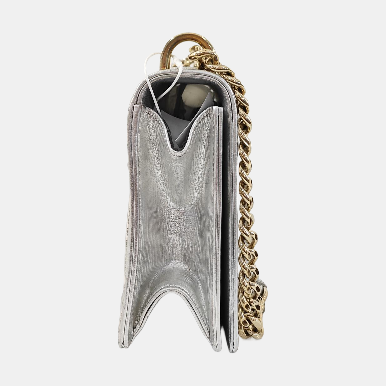 Authenticated pre-owned  Diorama Medium Cannage Calfskin Silver - Crossbody Bag at Looply