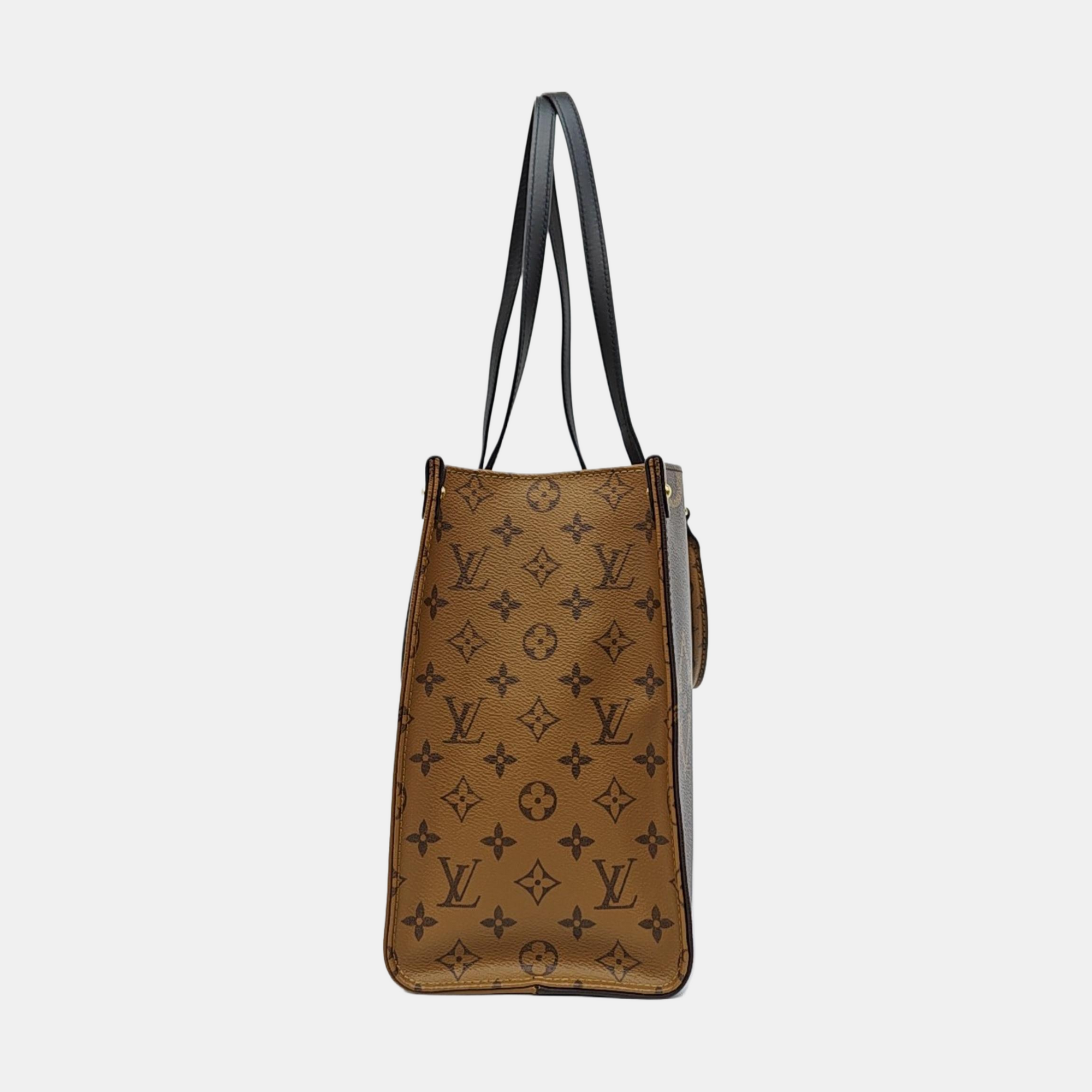 ONTHEGO MM Monogram Coated Canvas Brown