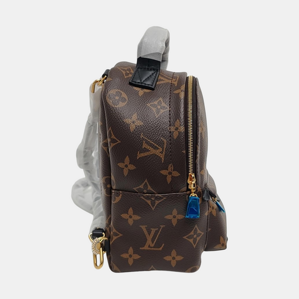PALM SPRINGS Mini Monogram Coated Canvas Brown