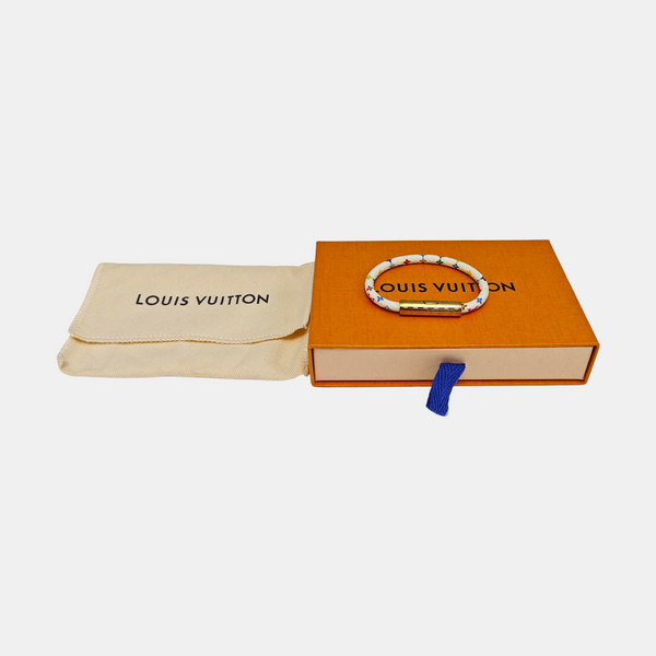 CONFIDENTIEL Coated Canvas White Bangle