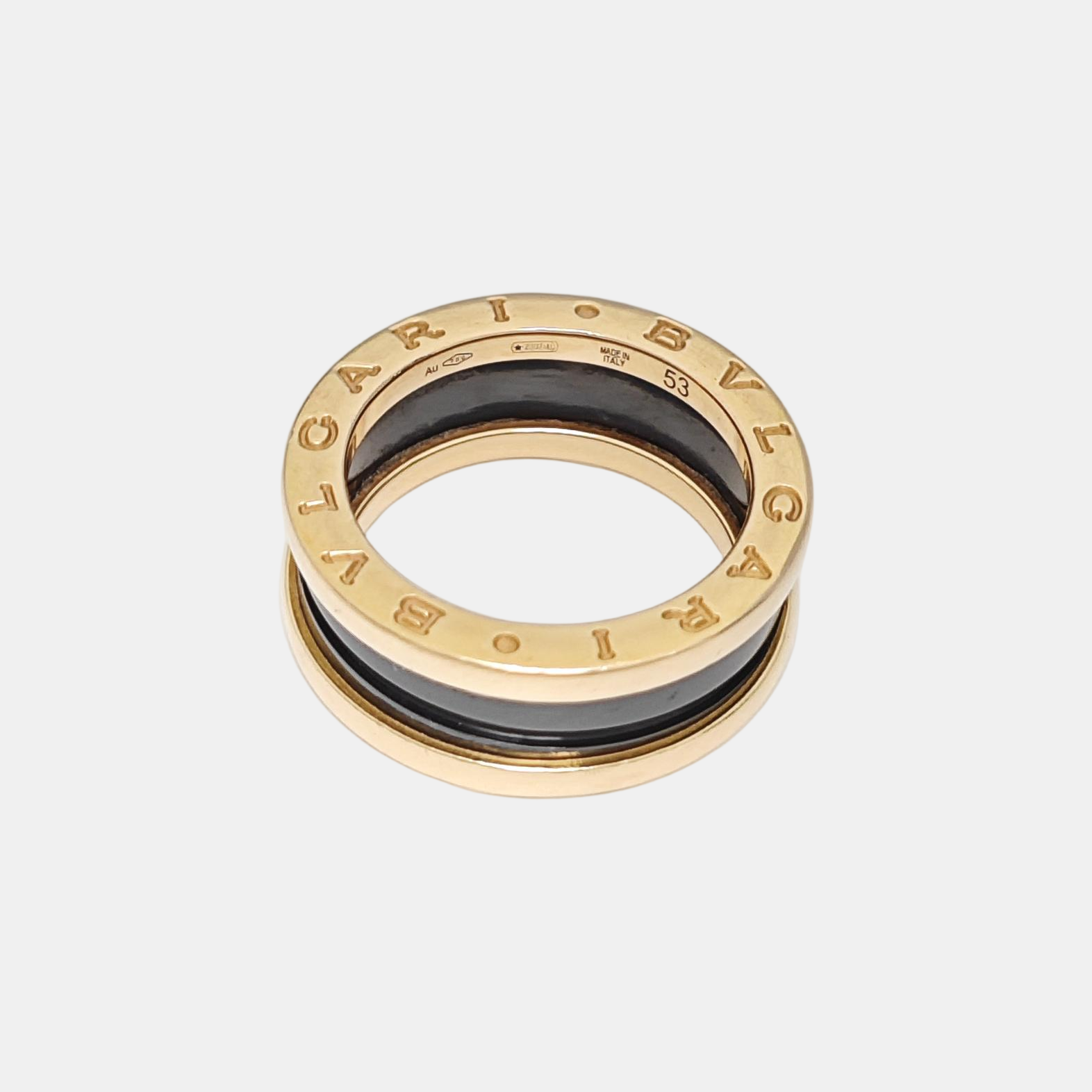 B.ZERO1 18k Rose Gold Ring EU 53