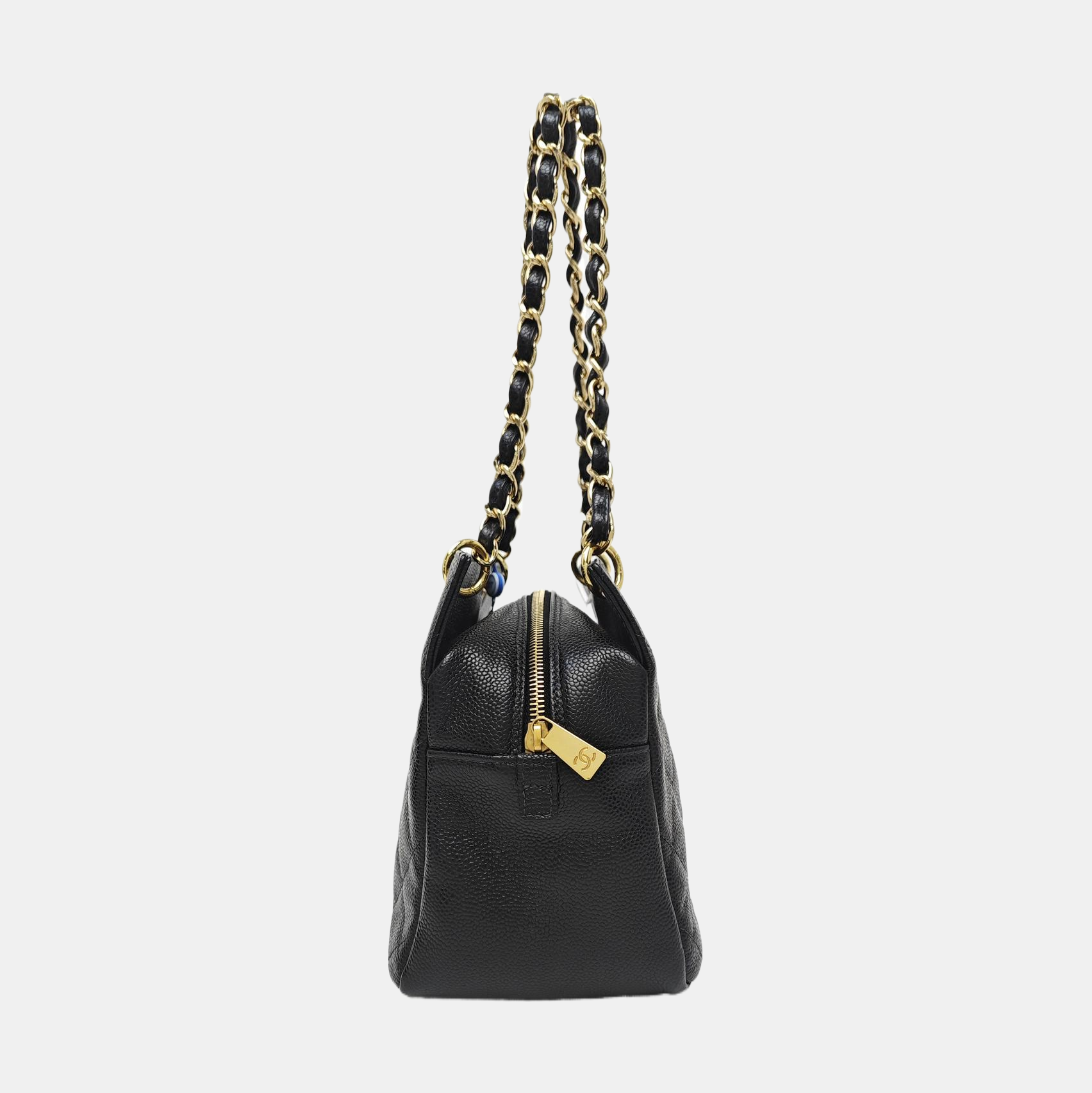 CHANEL PETITE Quilted Grained Calfskin Black