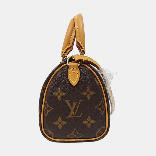 SPEEDY Nano Monogram Coated Canvas Brown