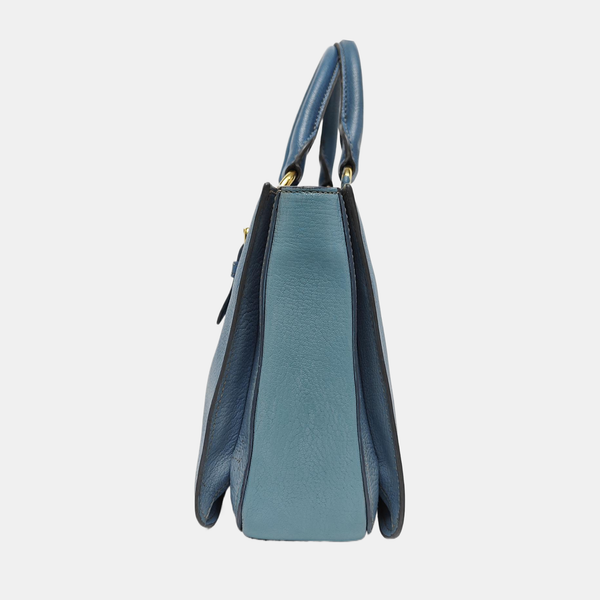 Calfskin Shoulder Bag Blue