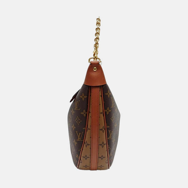 LOOP HOBO Monogram Coated Canvas Brown
