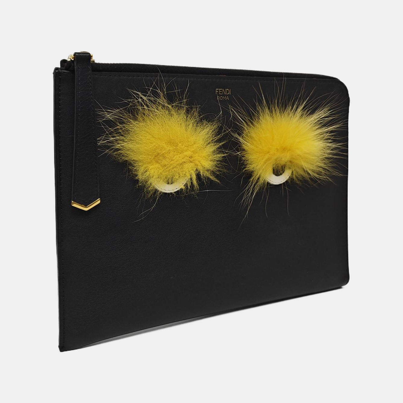 Authenticated pre-owned  Monster Leather Black - Clutch at Looply