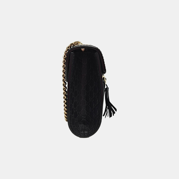 Emily Chain Mini Monogram Calfskin Black