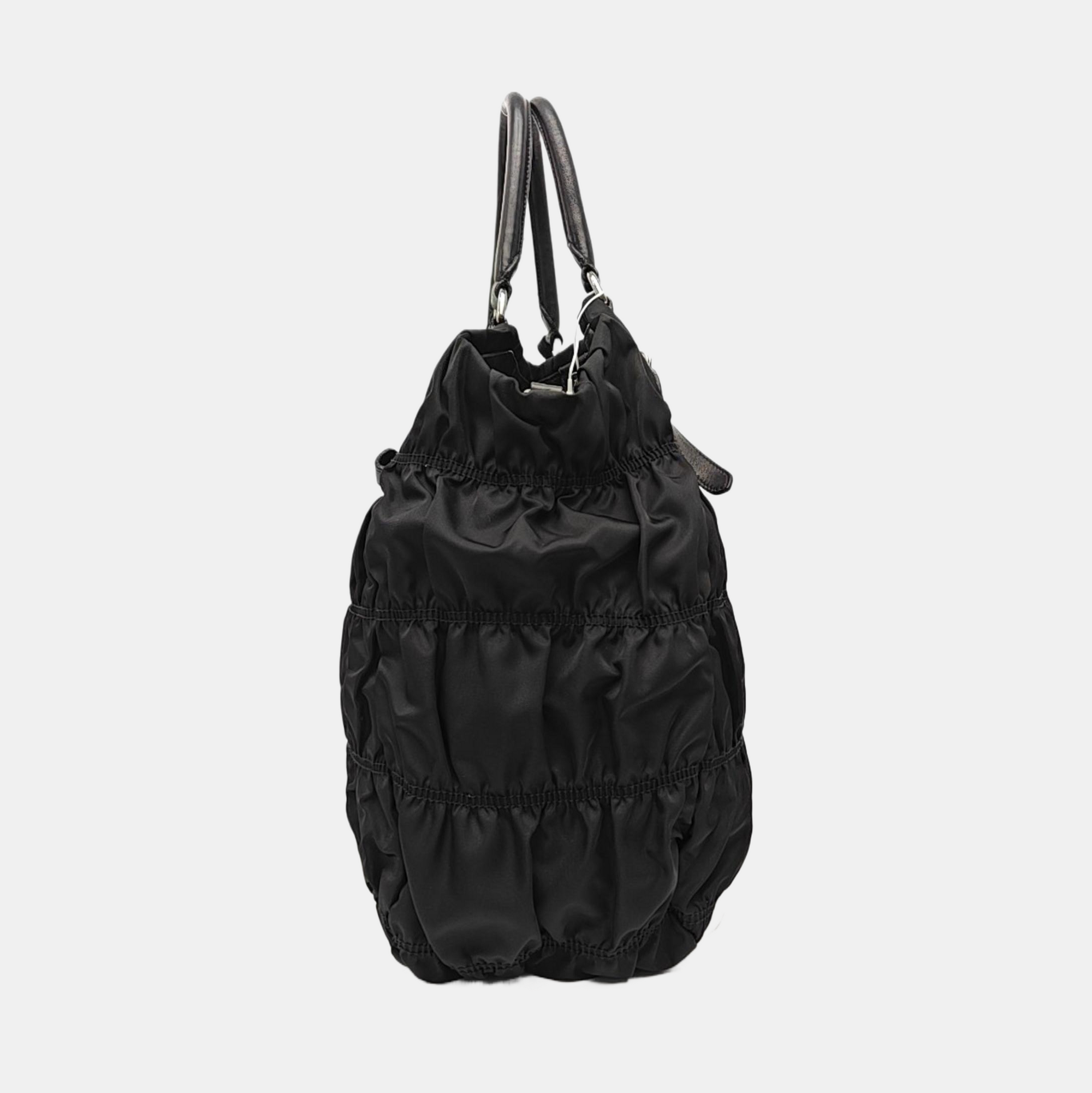 Gaufre Quilted Nylon Black