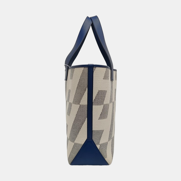Cabas H En Biais Canvas White
