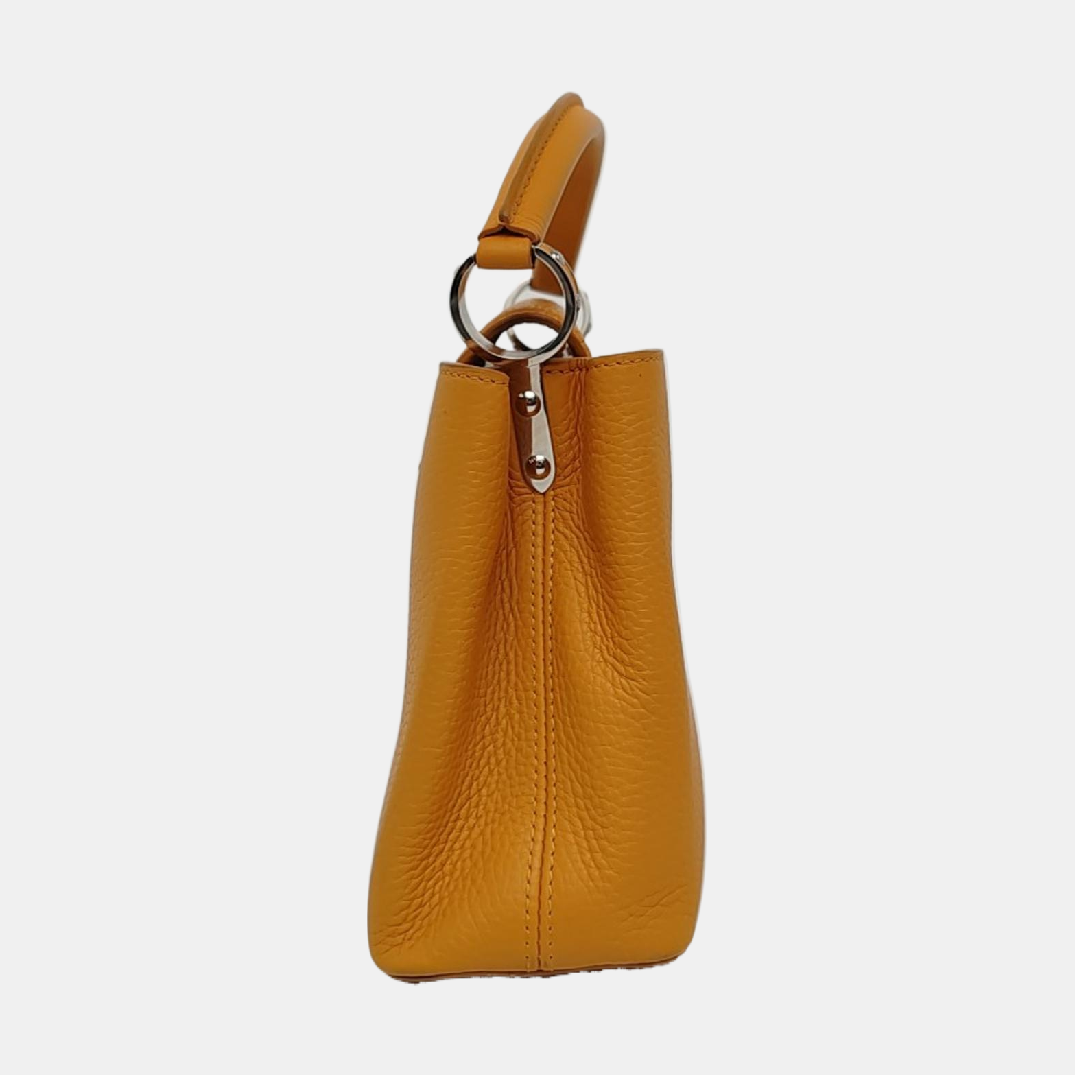 Authenticated pre-owned  CAPUCINES BB Calfskin Orange - Shoulder Bag at Looply