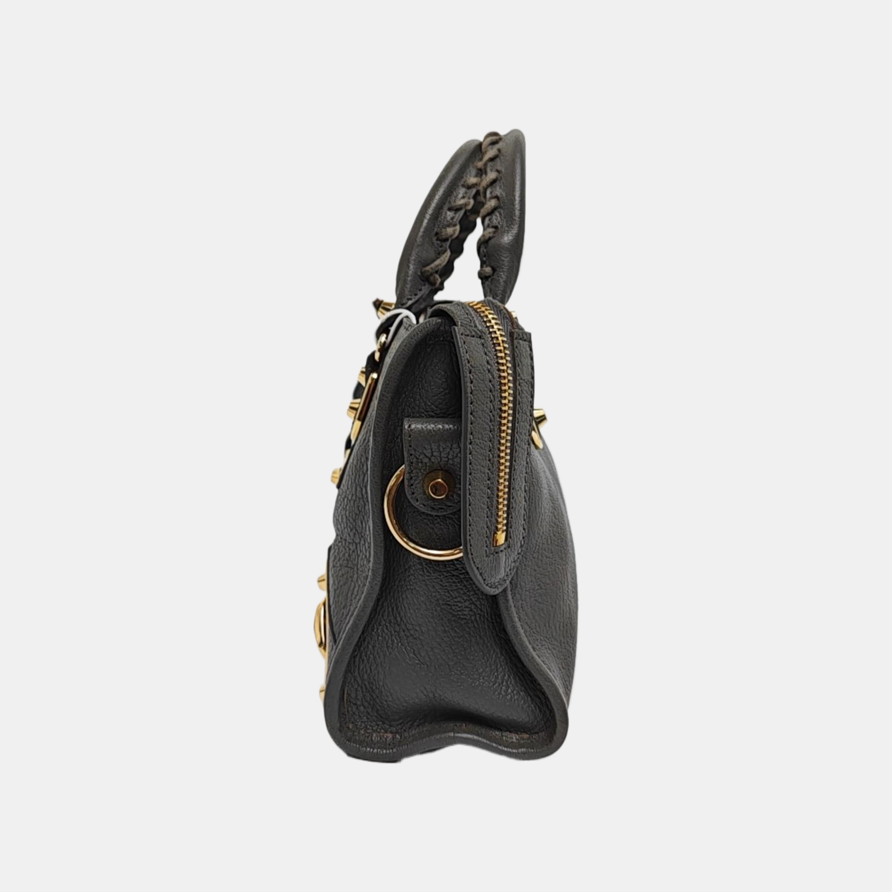 Classic Metallic Edge City Mini Lambskin Gray