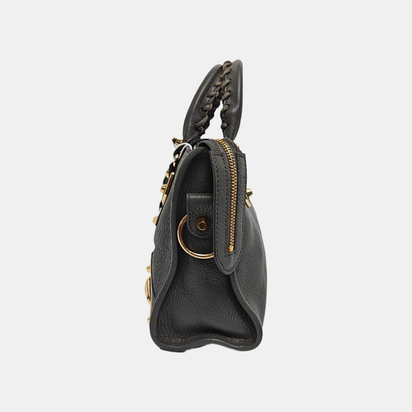 Classic Metallic Edge City Mini Lambskin Gray