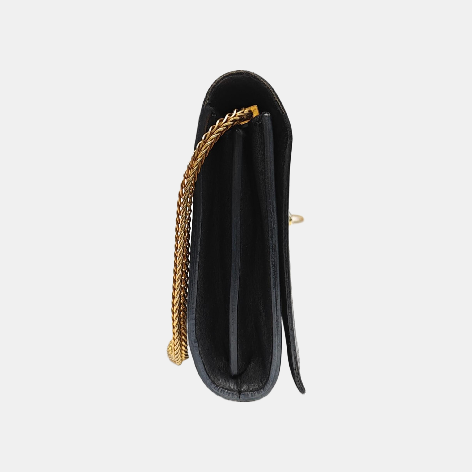 Calfskin Crossbody Bag Black