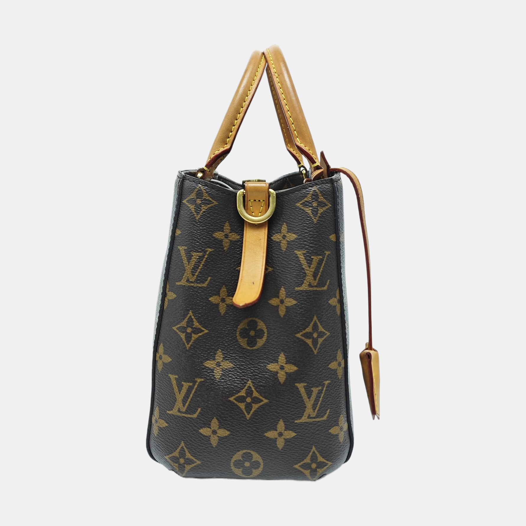 MONTAIGNE BB Monogram Coated Canvas Brown