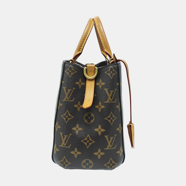 MONTAIGNE BB Monogram Coated Canvas Brown