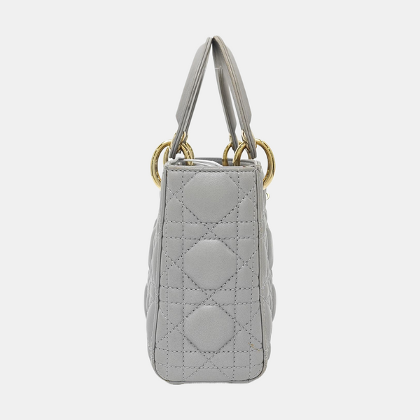 Lady Dior Mini Quilted Lambskin Blue