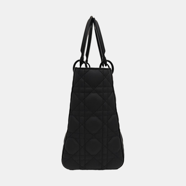 Lady Dior Medium Cannage Calfskin Black
