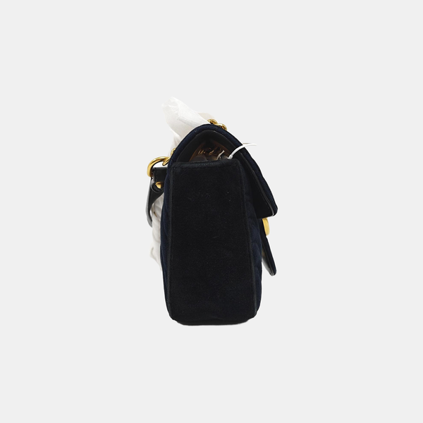 GG Marmont Mini Quilted Velvet Black