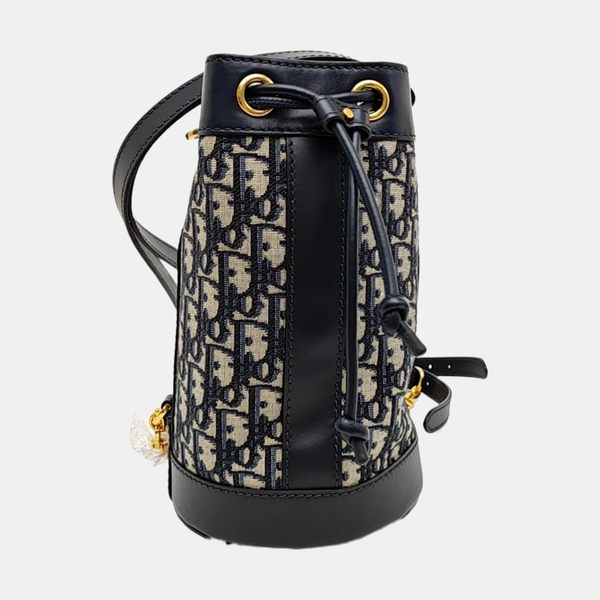 Oblique Canvas Backpack Small Blue