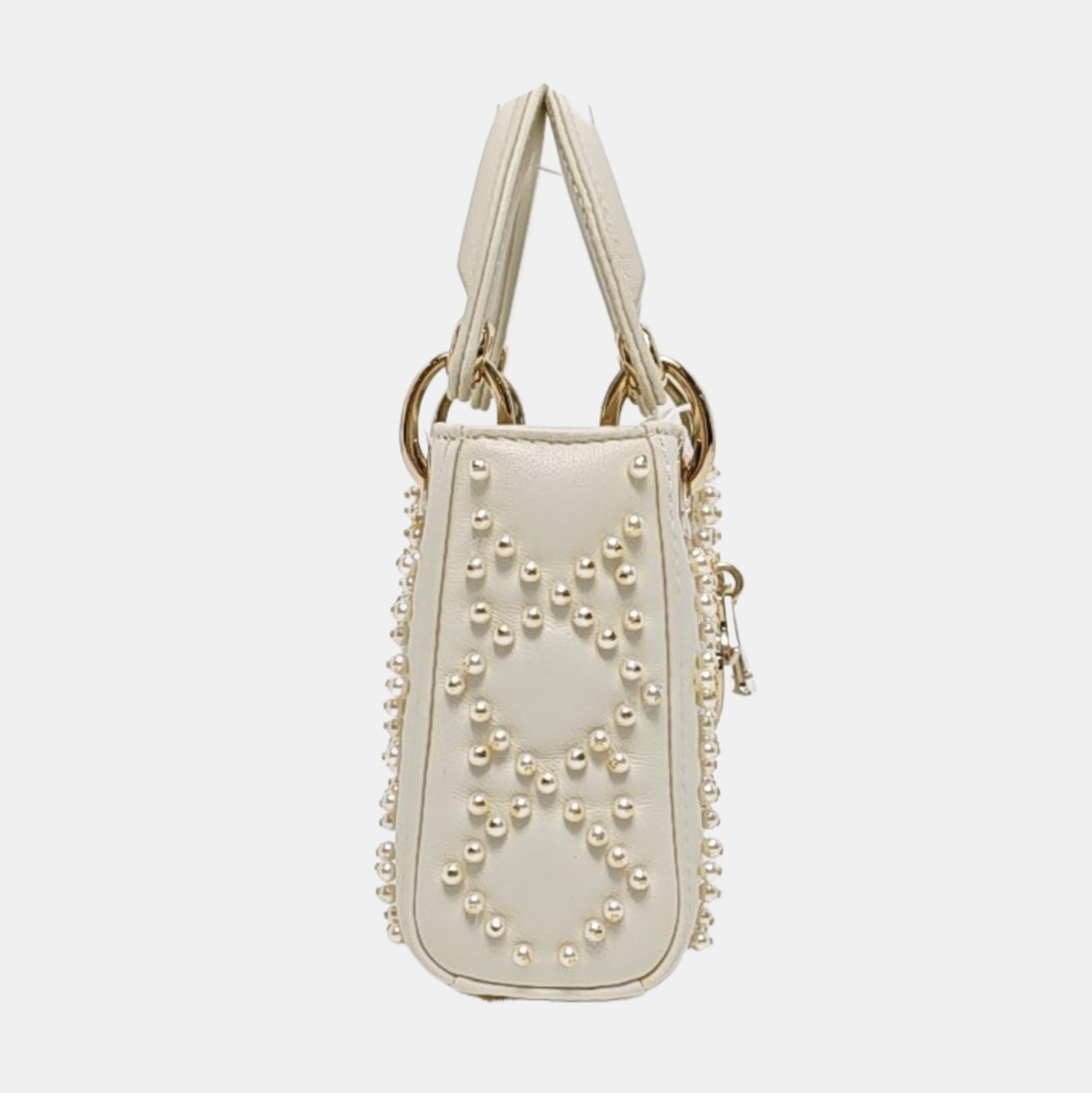 Lady Dior Super Mini Cannage Lambskin White