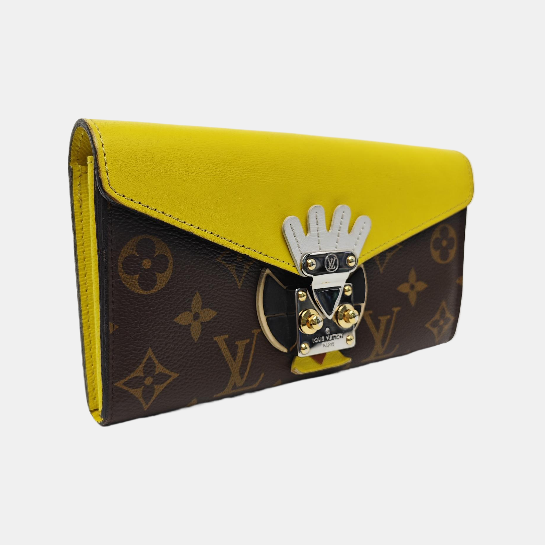SARAH Monogram Coated Canvas Multicolor Wallet