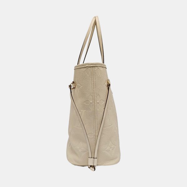 NEVERFULL MM Monogram Calfskin Beige