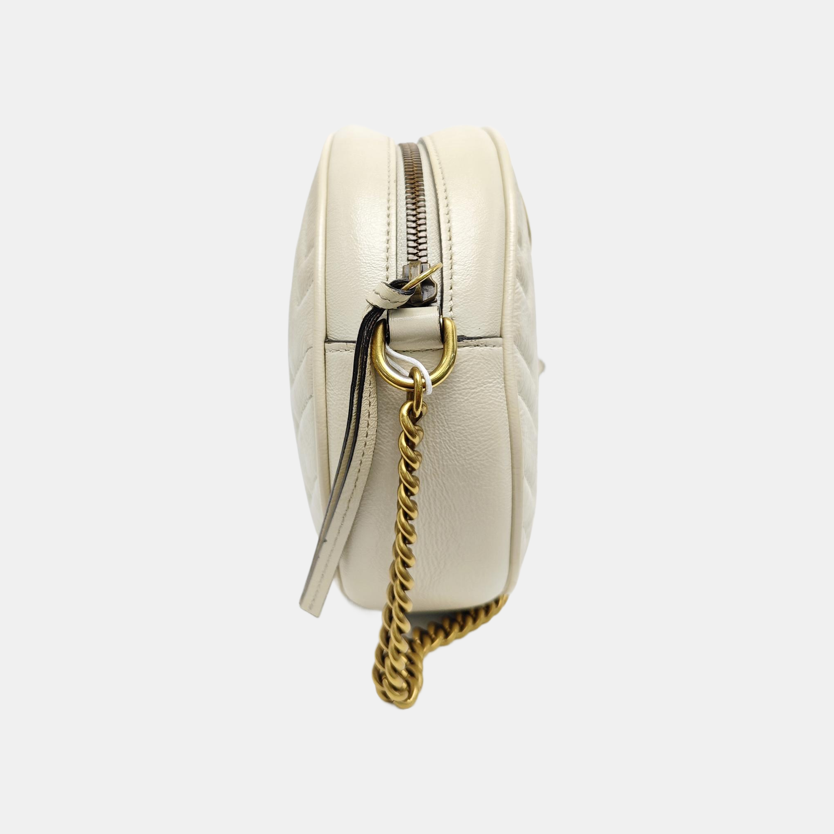 GG Marmont Mini Quilted Calfskin White