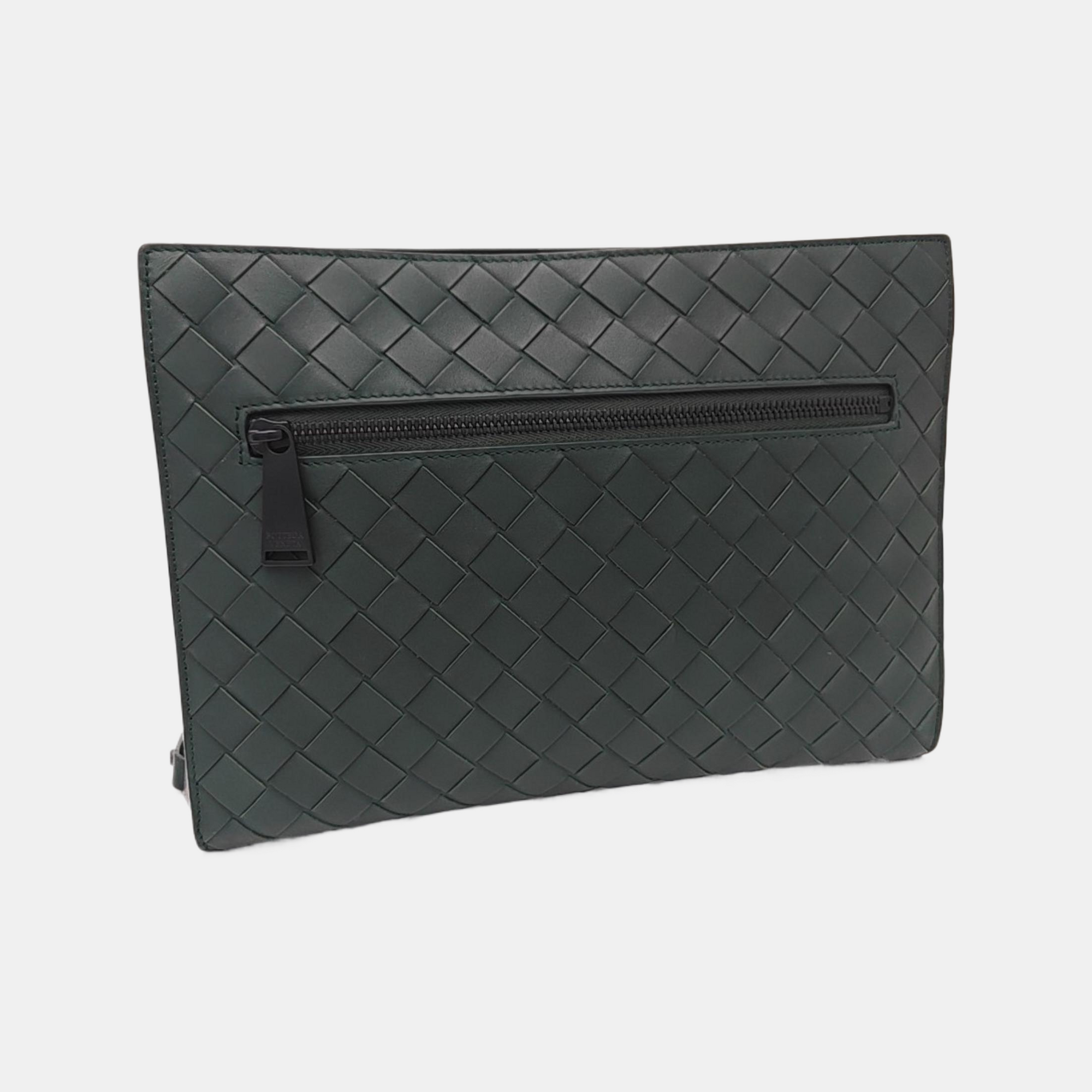 Calfskin Clutch Small Green