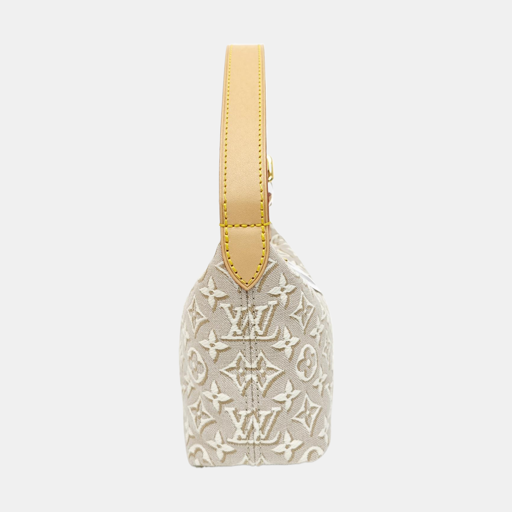 Monogram Fabric Top Handle Bag Gray