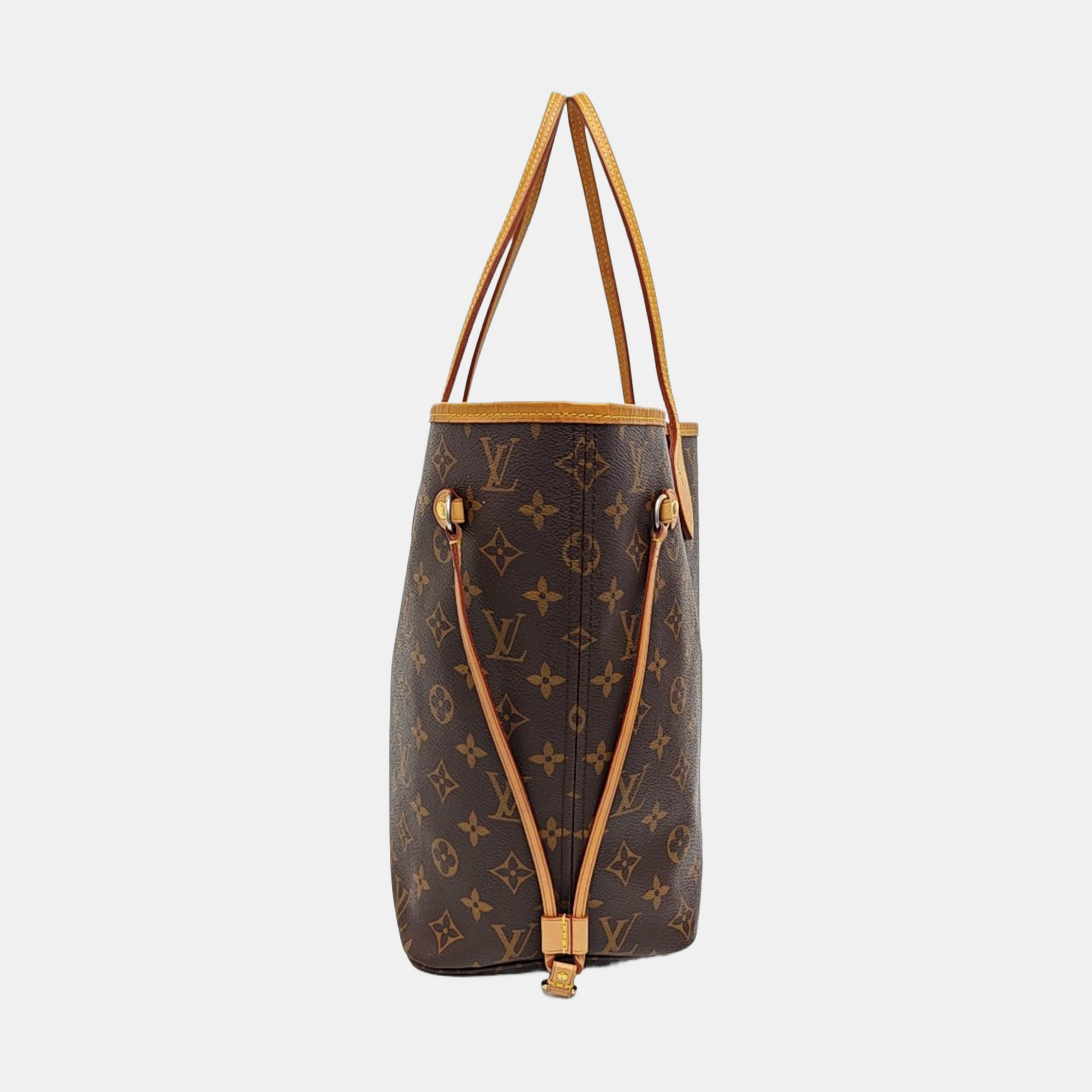NEVERFULL MM Monogram Coated Canvas Brown