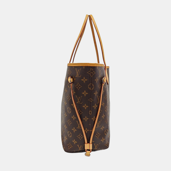 NEVERFULL MM Monogram Coated Canvas Brown