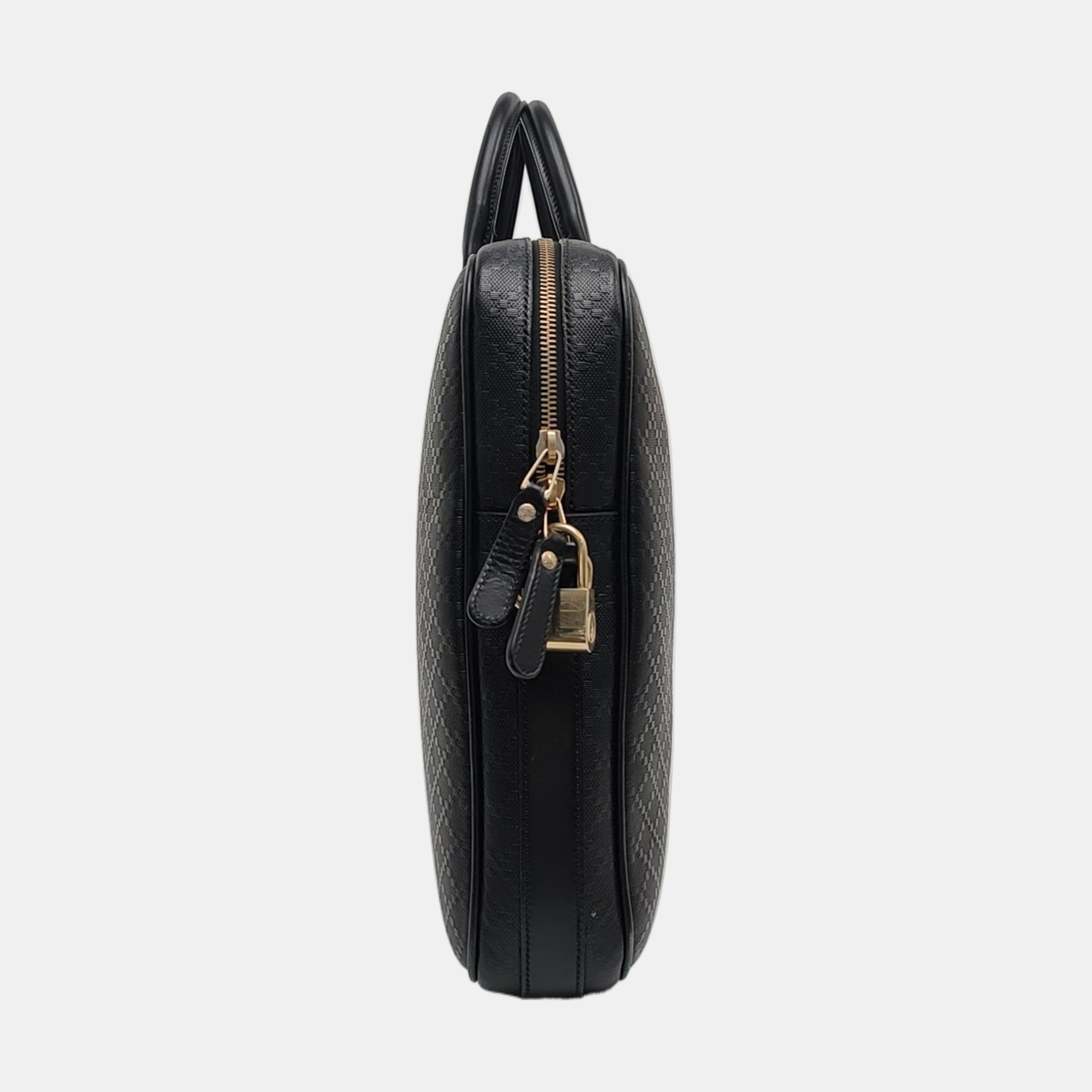 Calfskin Top Handle Bag Black