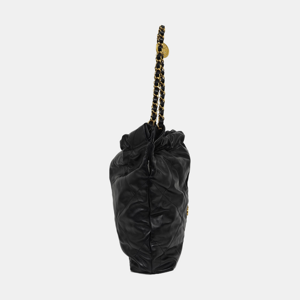 CHANEL 22 Small Quilted Calfskin Black