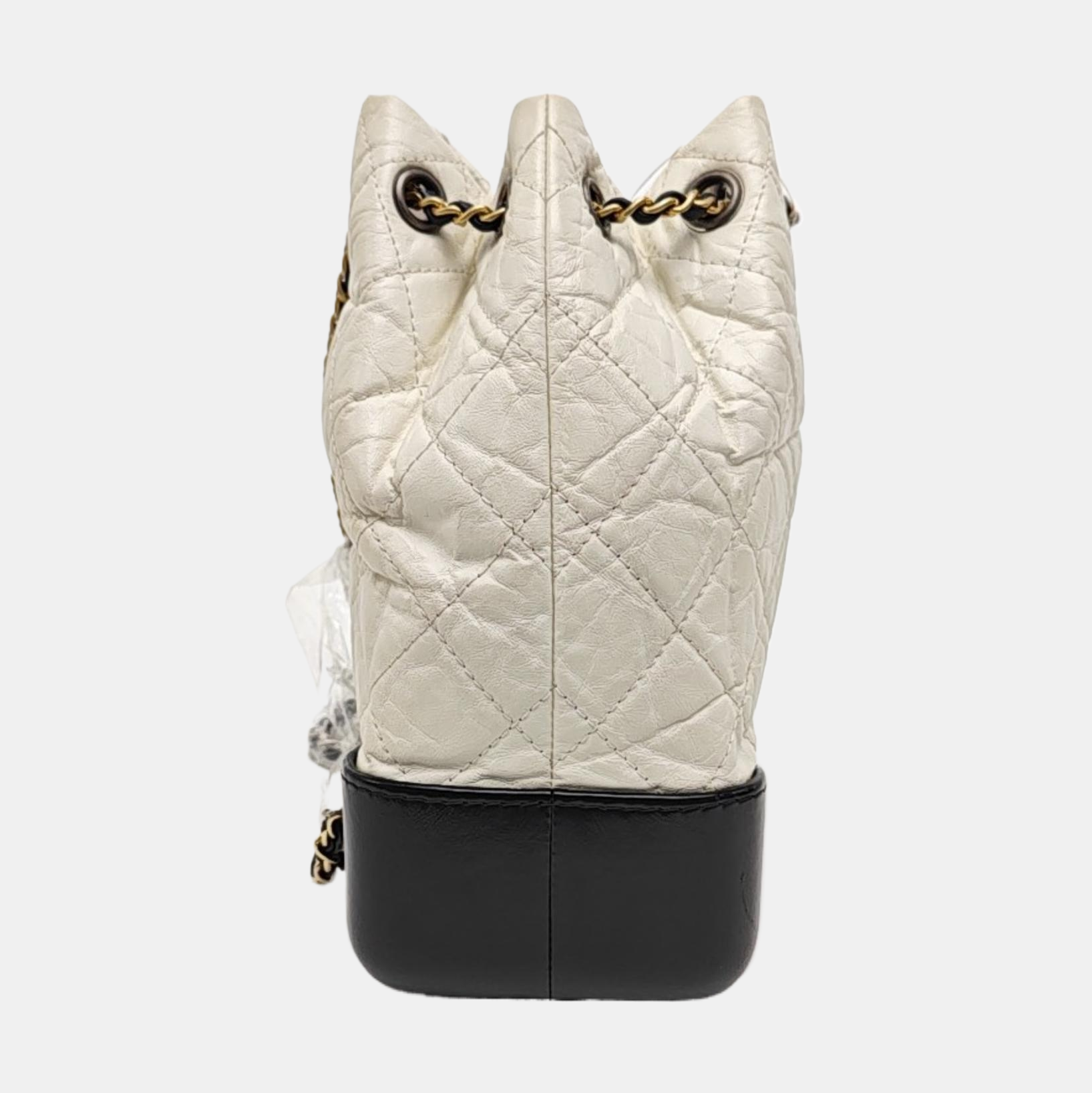 GABRIELLE Small Quilted Calfskin White