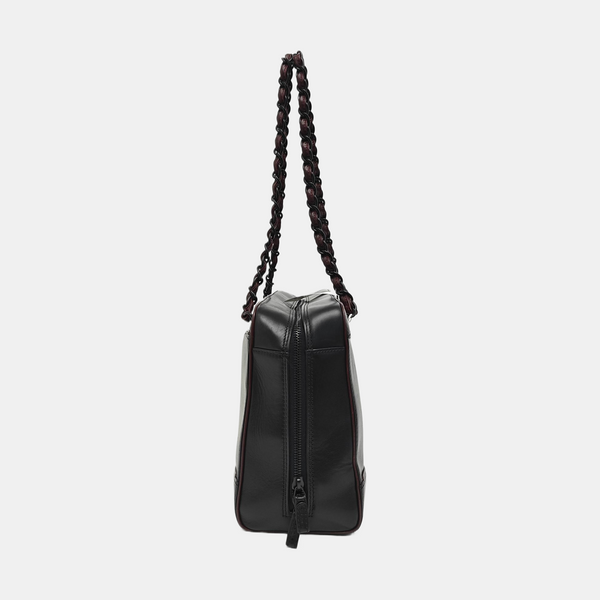 Calfskin Top Handle Bag Black