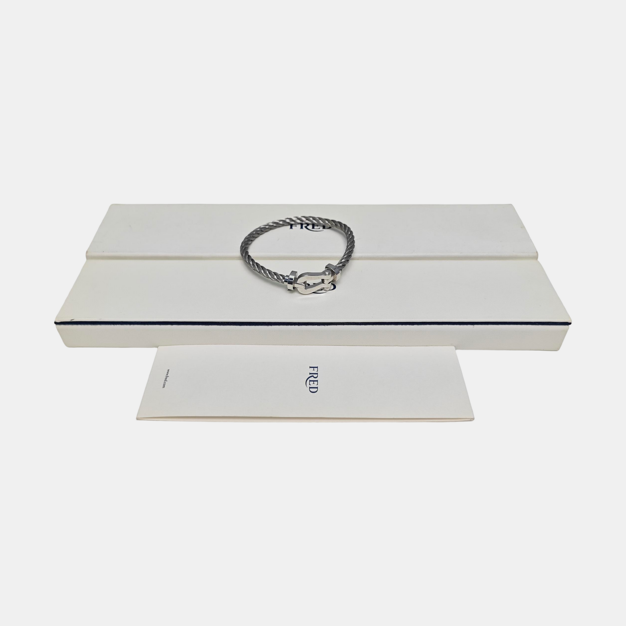 Force 10 18k White Gold Silver Bracelet