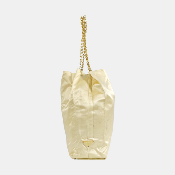 Nylon Bucket Bag Gold