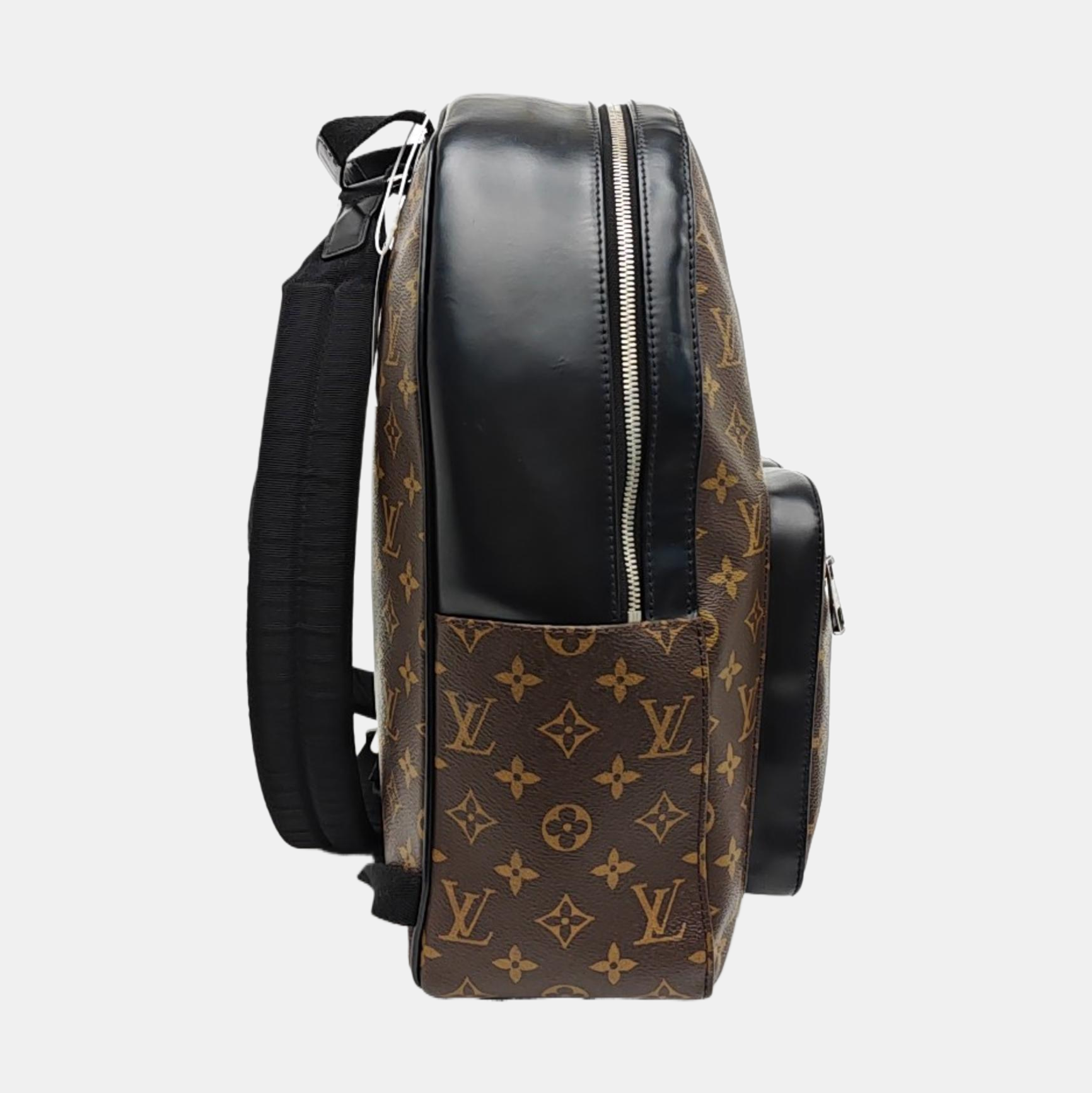JOSH Monogram Coated Canvas Brown