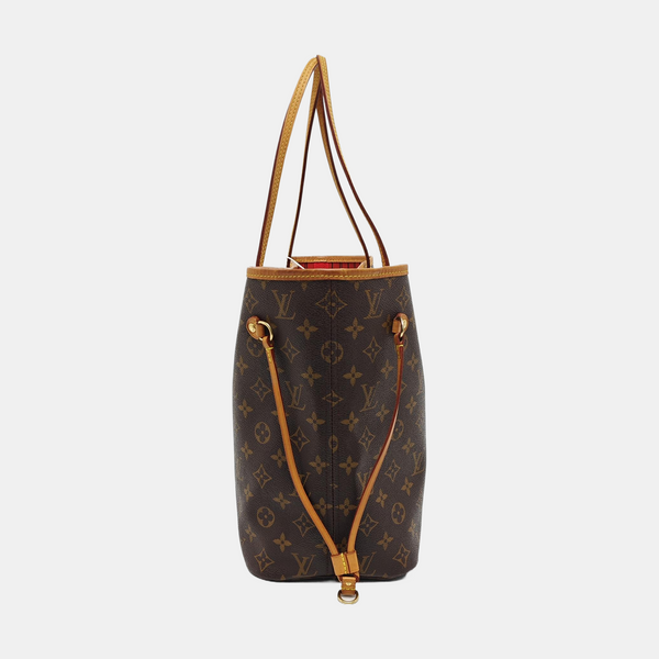 NEVERFULL MM Monogram Coated Canvas Brown