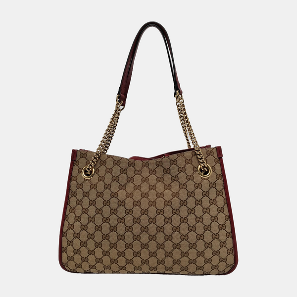 Authenticated pre-owned  Horsebit 1955 Medium Monogram Canvas Brown - Tote Bag at Looply