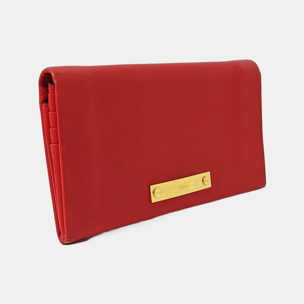 Calfskin Wallet Red