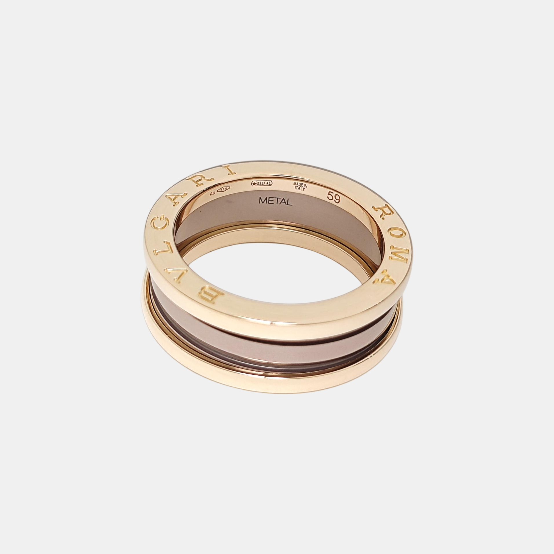 B.ZERO1 18k Rose Gold Ring EU 59