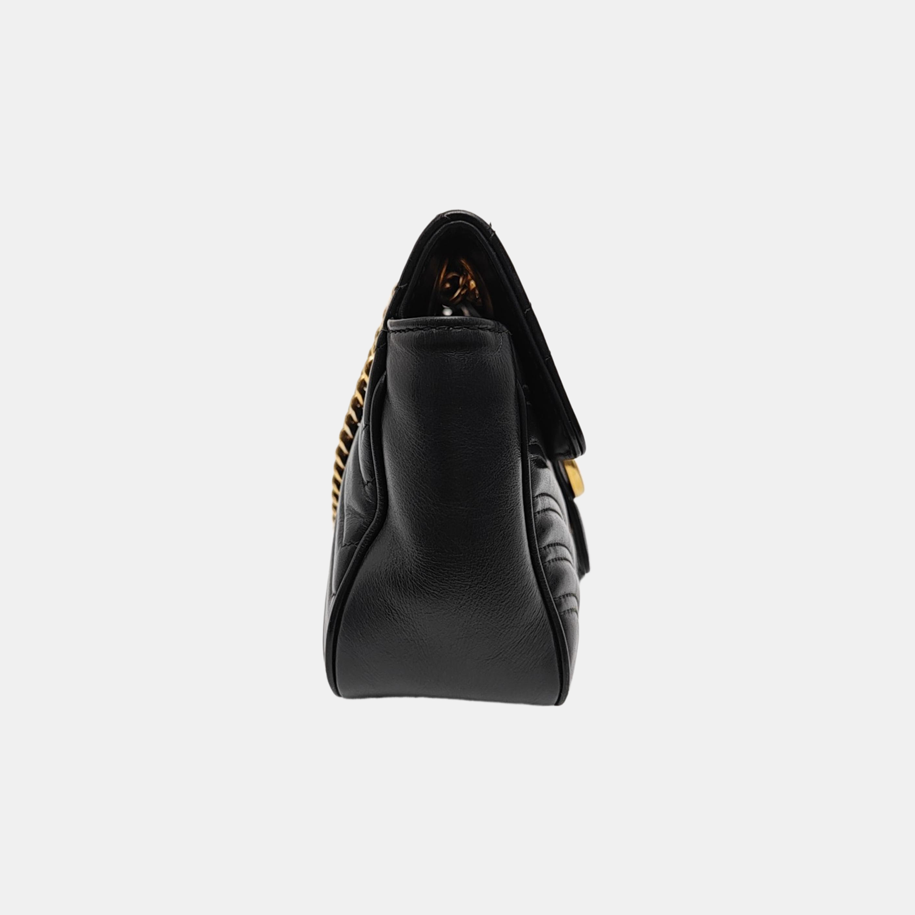 GG Marmont Small Quilted Calfskin Black