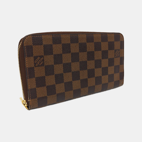 ZIPPY Damier Ebene Coated Canvas Brown Wallet
