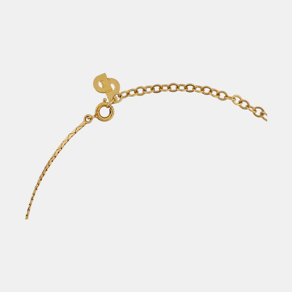 Twist Round Metal Gold Necklace