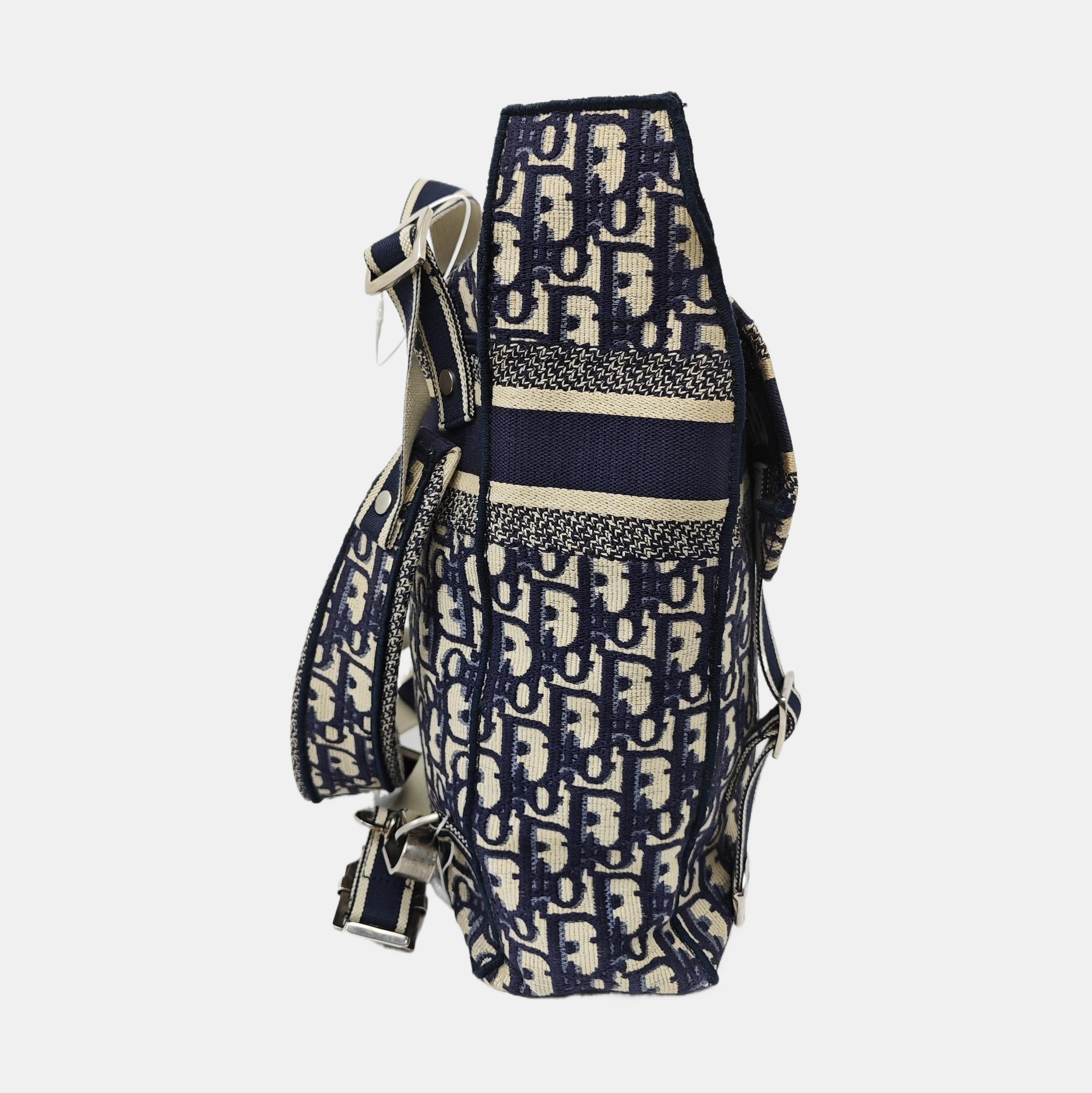 Oblique Canvas Backpack Blue